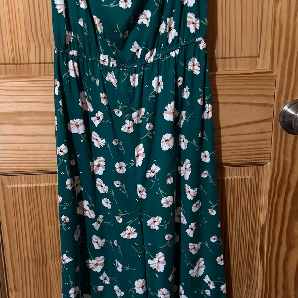 Floral Green Maxi Dress